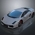 White Sleek Sports Car With Black Windows Red Rims And Aerodynamic Design