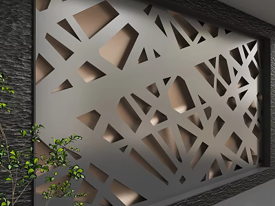 Modern background wall 3d model