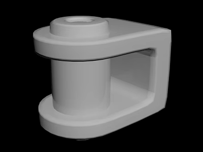 White Cylindrical Mechanical Component With Frame Structure And Smooth Surface Design 3d model