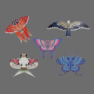 modern kite 3d model