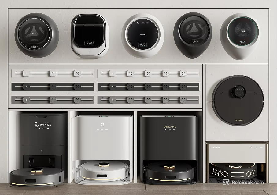 Intelligent Home Machines With Various Smart Devices And Modern Design Features 3d model 