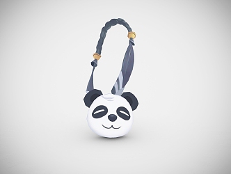 Modern Backpack Cartoon Panda Backpack 3d model