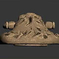 Brass Lion Head Door Knocker Sculpture With Intricate Carving Details