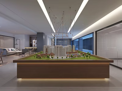 Modern Sales Office 3d model
