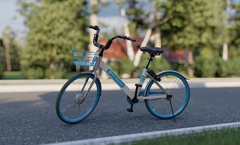 Modern Bike Sharing Bike Harrow Bike 3d model