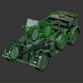 Vintage Military Off Road Vehicle With Open Top And Retro Design Wheels