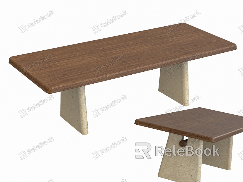 Modern Rectangular Dining Table model