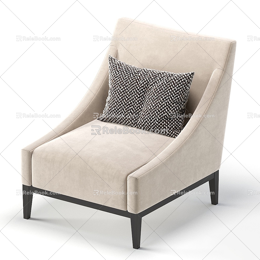 Modern Leisure Chair Single Sofa Leisure Chair 3d model