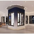 Window Door Showroom Interior With Glass Displays Seating And Modern Design