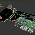 Electronic Device Circuit Board With Green PCB Black Casing And Components