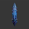 Vibrant Iridescent Polygonal Gemstone With Blue Purple Pink Hues And Sparkling Facets
