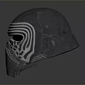Tactical Combat Weapon Helmet With Metal Construction And Detailed Striped Design