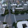 Aerial Urban Planning Layout With Modern Buildings Streets And Green Landscaping