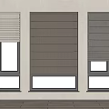 Modern Window Blinds In Neutral Tones For Three Windows Interior Design