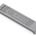 Television Remote Control with Colorful Buttons Digital Keys and Function Controls 3d model