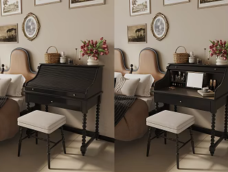 French vintage dresser 3d model