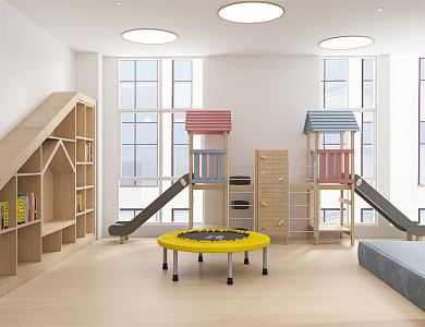 Modern Kindergarten Physical Classroom 3d model