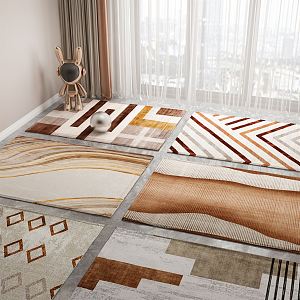 Modern square carpet abstract carpet 3d model