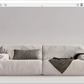 Modern double sofa 3d model
