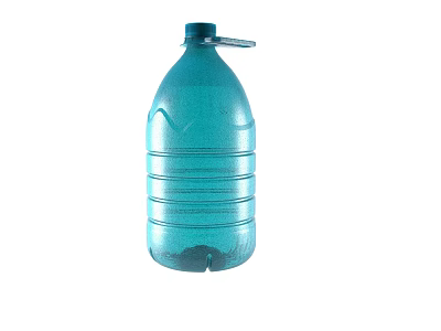 Large Blue Plastic Water Jug With Handle And Translucent Stripes Design 3d model