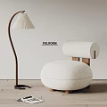 poliform modern single sofa floor lamp 3d model
