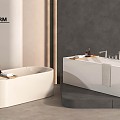 Bathtub Bathtub Integrated Bathtub Separate Bathtub Towels 3d model