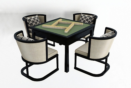 New Chinese Mahjong Table and Chair 3d model