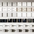 Modern switch socket switch 3d model