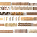 Various Styles of Decorative Railings with Wooden Bamboo Woven and Unique Designs