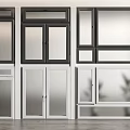 Black And White Modern Casement Windows With Aluminum Frames And Tempered Glass