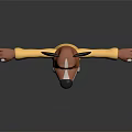 Cartoon Dog Character In Yellow Martial Arts Uniform With Outstretched Arms