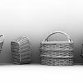 Decorative Woven Storage Baskets with Handles Various Sizes Practical for Home Organization