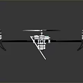 Quadcopter Drone Design Featuring Four Propellers Black White Body And Sturdy Frame