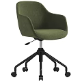 Modern Fabric Upholstered Leisure Chair With Adjustable Height Swivel Base And Multiple Color Choices
