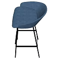Blue Upholstered Bar Stools with Metal Frame Modern Stylish Design for Kitchen Bar Counter