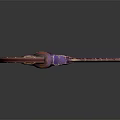 Ornate Purple Red Decorative Sword With Dragon Design On Hilt And Blade