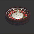 Wooden Roulette Wheel Living Decoration With White Center Red Black Numbers Small Ball And Pointer