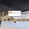 Indoor Gymnasium Space With People Engaging In Sports And Fitness Activities