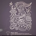 Creative Neon Lighting Set With Glass Tube Light And Cute Alien Spaceship Graffiti