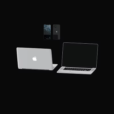 Modern computer Apple mobile phone computer 3d model Modern computer Apple mobile phone computer 3d model