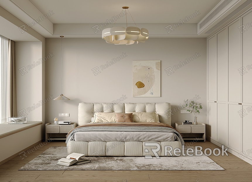 Cream wind bedroom chandelier decorative painting model