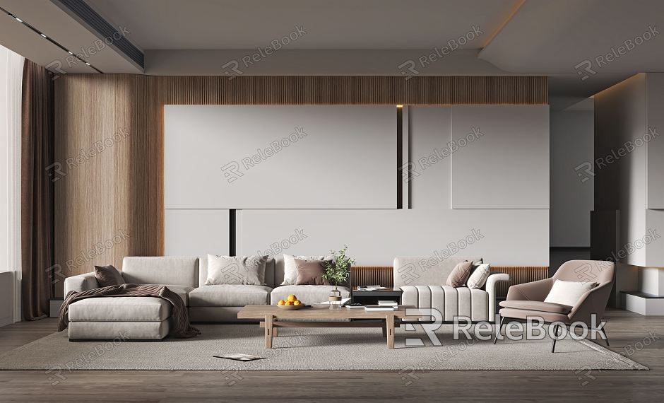 modern living room sofa combination model