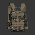 Camouflage Backpack With Adjustable Straps And Multiple Pockets For Daily Use 3d model