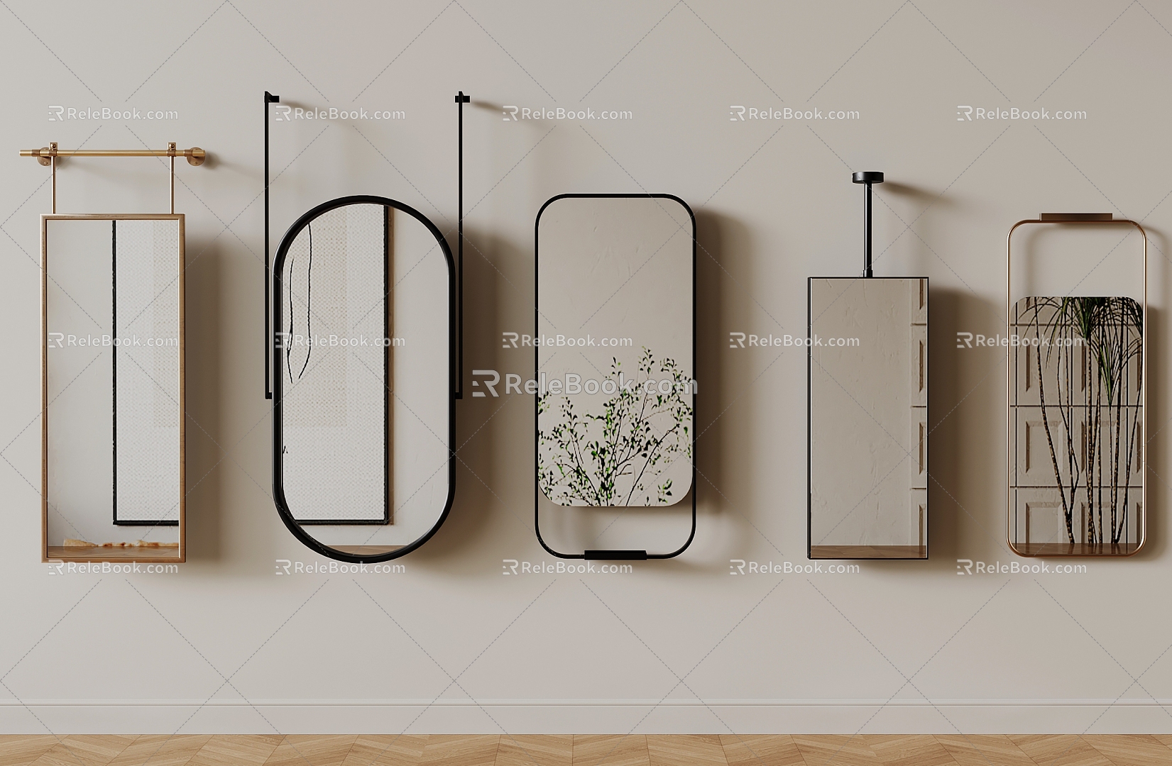 Mirror Full-body mirror Bathroom mirror Hanging mirror 3d model