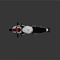 Sporty Suzuki Motorcycle With White Body Red Accents And Black Seat