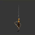 Handcrafted Ornate Weapon With Twisted Metal Tip And Colorful Wrapped Handle Design