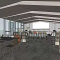 Modern multi-function area 3d model