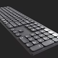 Black Computer Keyboard With Standard Key Layout And Full Size Design