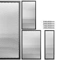 Textured Glass Hinged Door Available in 250x300mm 200x300mm 150x300mm 100x300mm Sizes