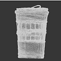 Woven Storage Basket with Lid and Handle for Home White Items Organization